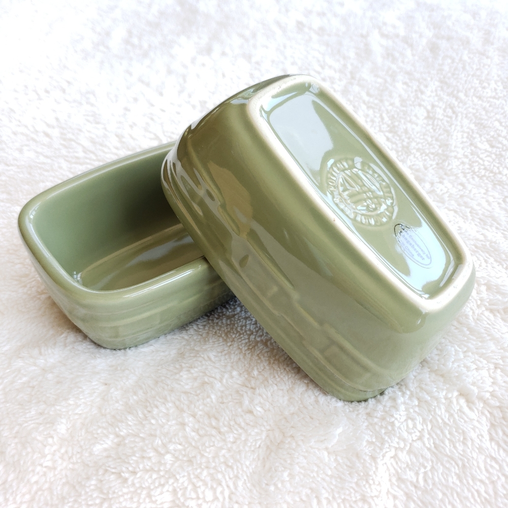 Longaberger Woven Traditions Green Snack Bowls